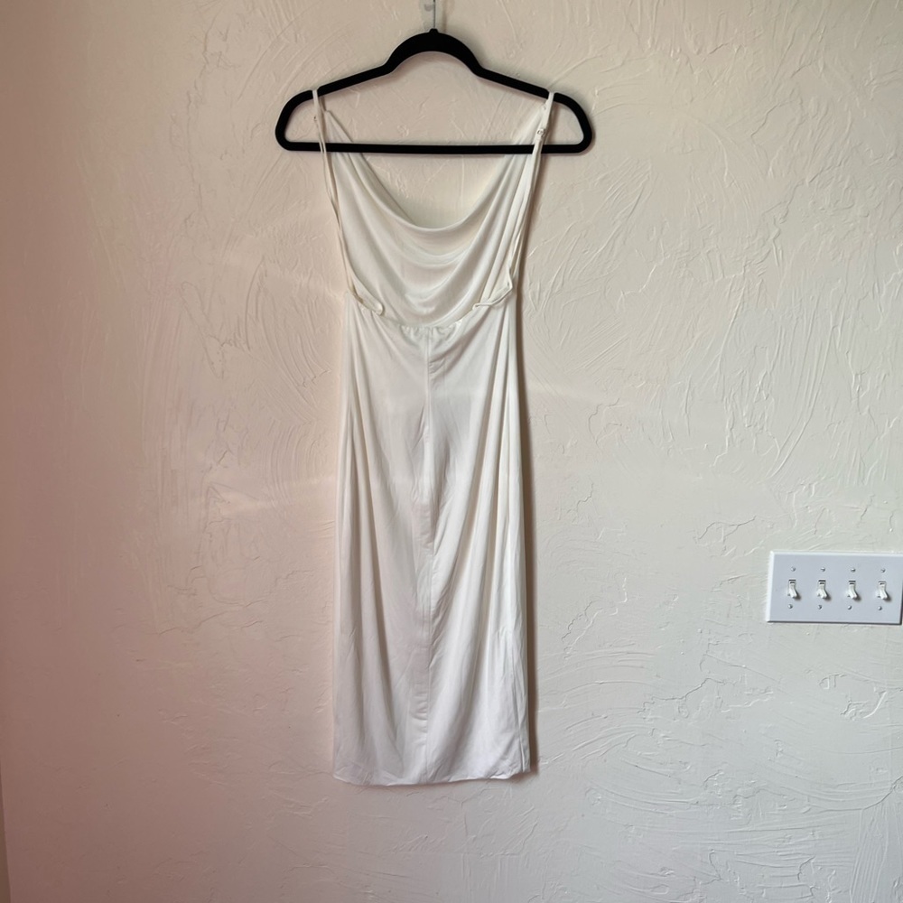 NWT House of CB Samara white drape front dress size S - Picture 10 of 10